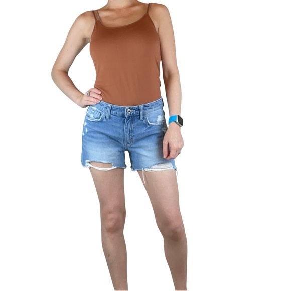 NWOT Vervet Distressed Denim Shorts Women’s Small Raw Hem 100% Cotton - Picture 1 of 7